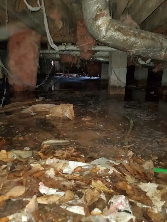 Crawl space flood assessment for Commercial Water Damage Restoration in Granite Bay